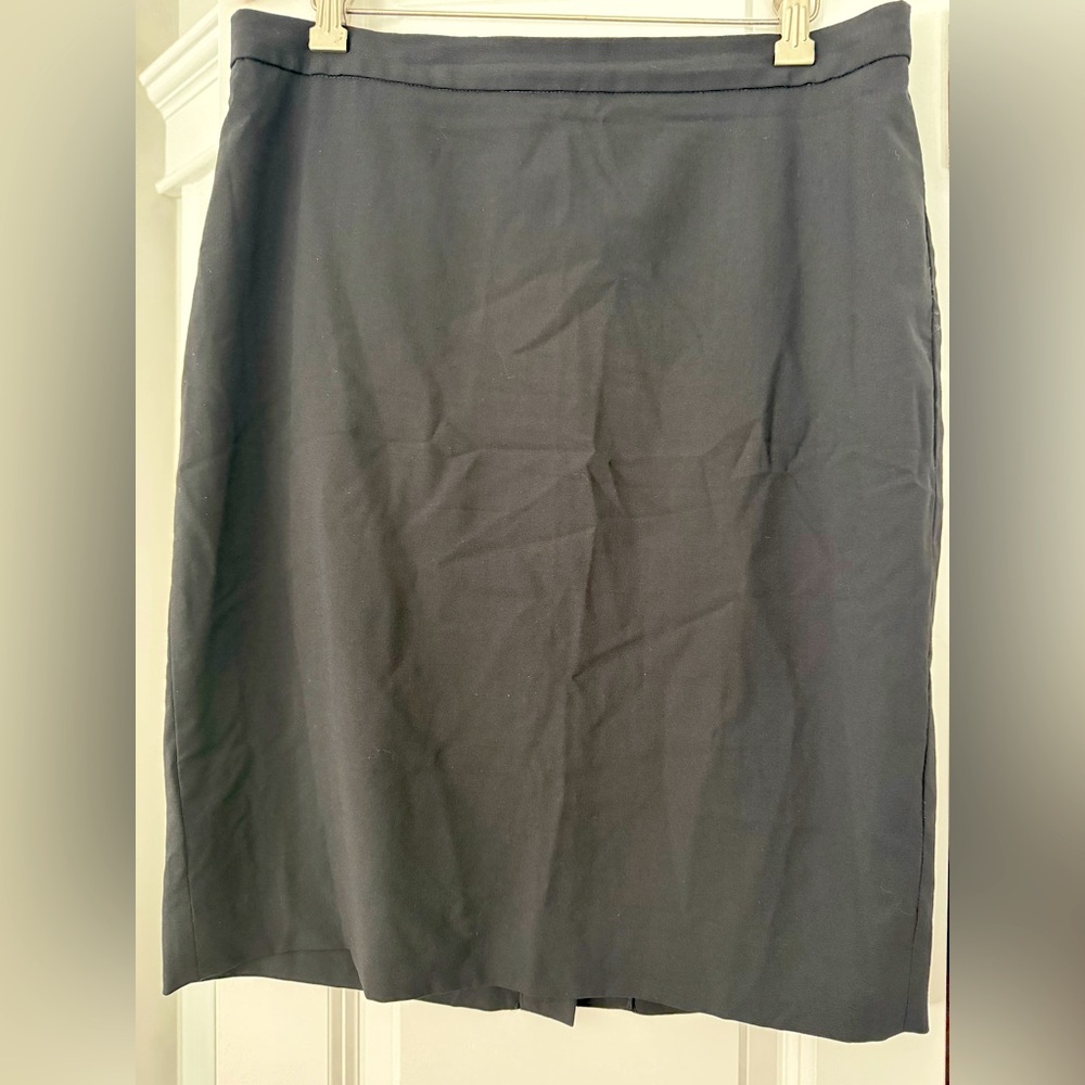 J.Crew black Italian wool pencil skirt